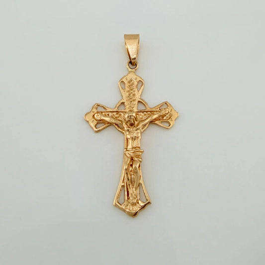 Dije Cruz Cristo 3.9gr / 1 3/4 in / Oro Amarillo 18K %