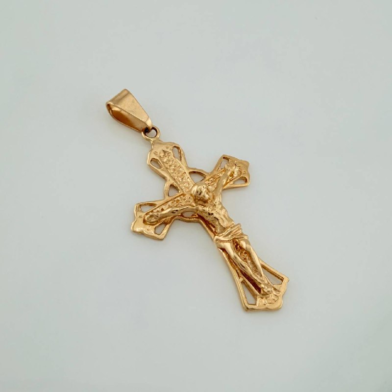 Dije Cruz Cristo 3.9gr / 1 3/4 in / Oro Amarillo 18K %