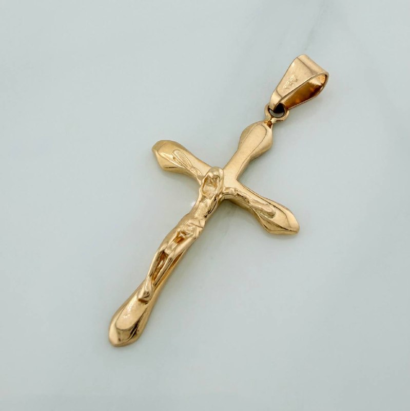Dije Cruz Cristo 2.3gr / 1 3/4 in / Oro Amarillo 18K %