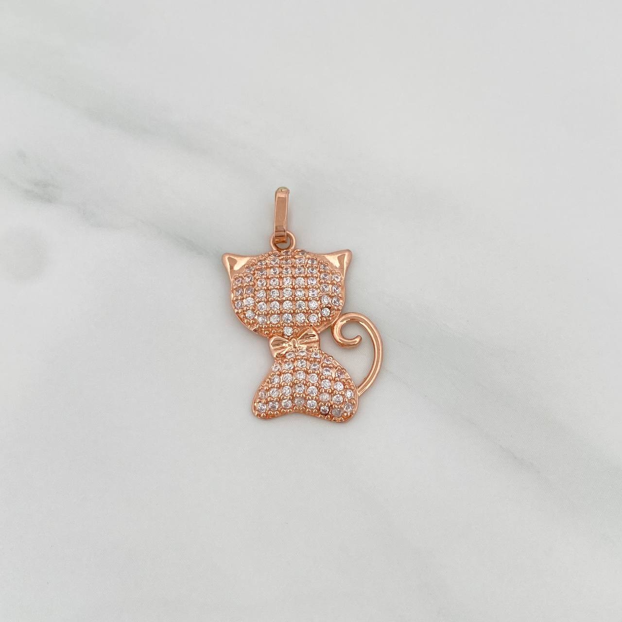 Cat Pendant 2.1gr / 1 in / Rose Gold 18K %