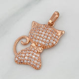 Cat Pendant 2.1gr / 1 in / Rose Gold 18K %