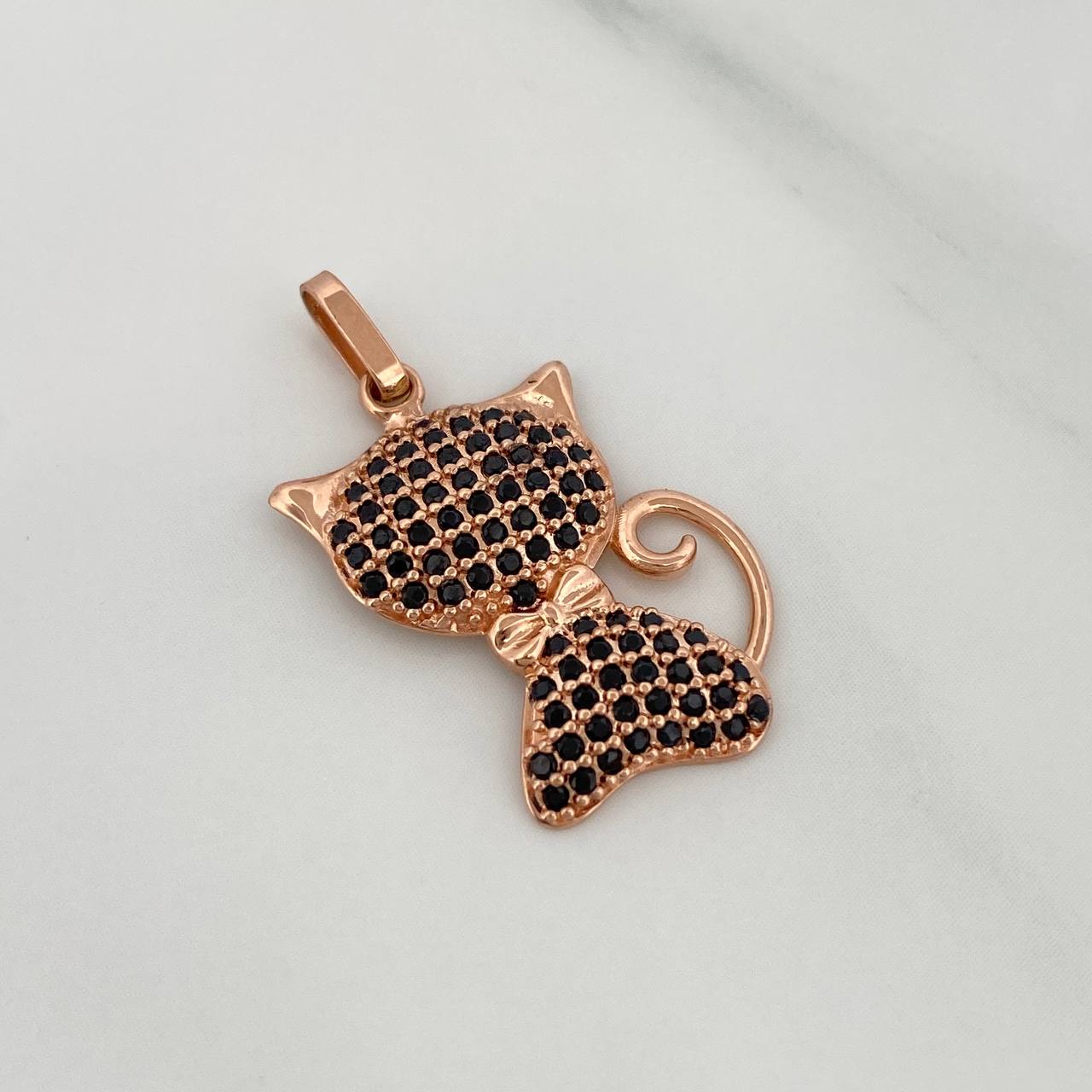 Cat Pendant 2.05gr / 1 in / Rose Gold 18K %