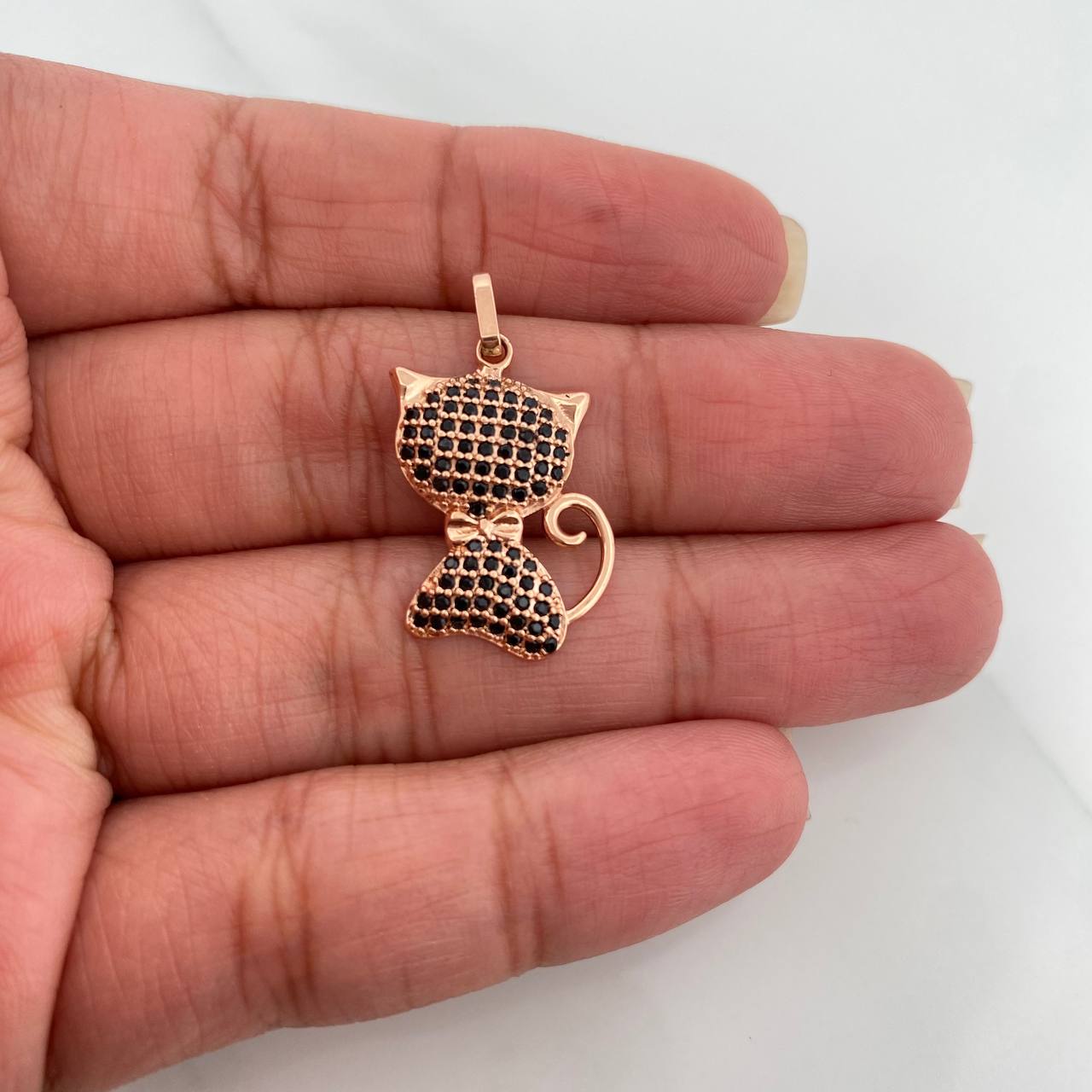 Cat Pendant 2.05gr / 1 in / Rose Gold 18K %