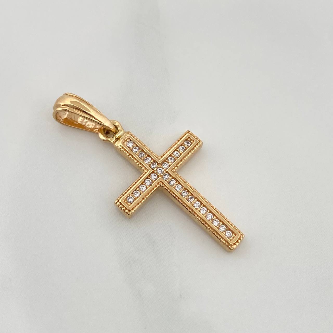 Dije Cruz 2.25gr / 1 1/4 in / Oro Amarillo 18K %