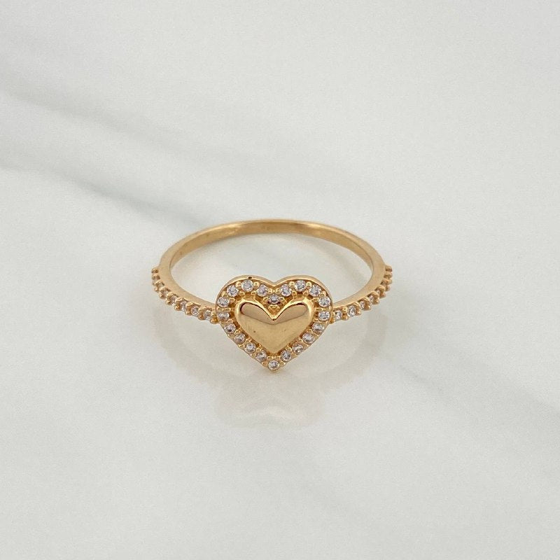 Anillo Corazón 2.15gr / T7 1/4 / Oro Amarillo 18K %