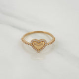 Anillo Corazón 2.15gr / T7 1/4 / Oro Amarillo 18K %