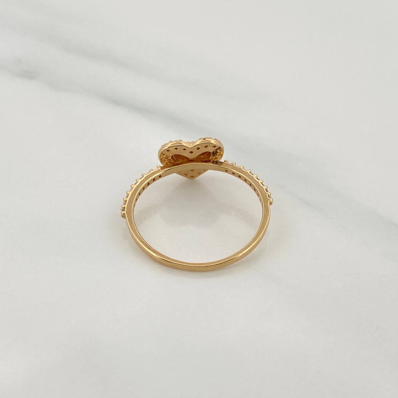 Anillo Corazón 2.15gr / T7 1/4 / Oro Amarillo 18K %