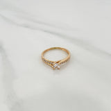 Anillo Solitario Churumbela 1.9gr / T6 1/2 / Oro Amarillo 18K %