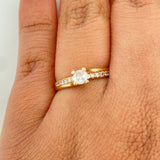 Anillo Solitario Churumbela 1.9gr / T6 1/2 / Oro Amarillo 18K %