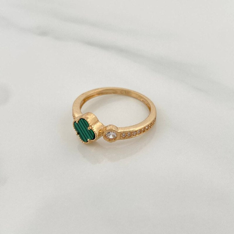 Anillo Trebol 2.4gr / T6 1/2 / Oro Amarillo Nac.Esp. 18K %