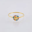 Anillo Circulo Corazon 1.1 g / T7 1/2 Oro Amarillo 18K