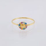 Anillo Circulo Corazon 1.1 g / T7 1/2 Oro Amarillo 18K