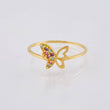 Anillo Mariposa Mate 1.35gr / T7 / Oro Amarillo 18K