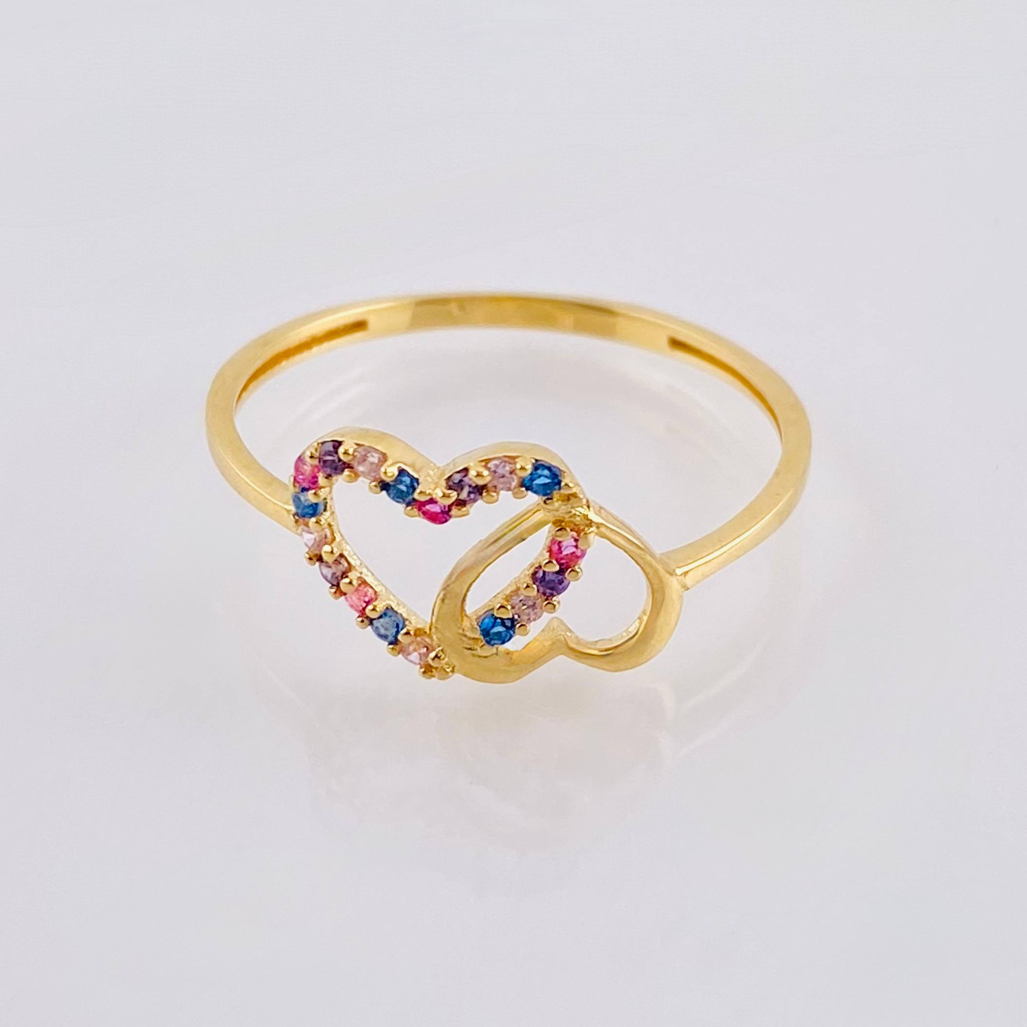 Heart Silhouette Ring 1.25gr / T8 / 18K Yellow Gold