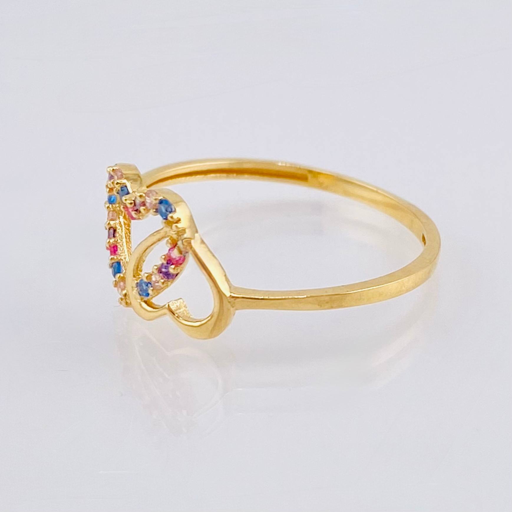 Heart Silhouette Ring 1.25gr / T8 / 18K Yellow Gold
