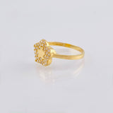 Starry Flower Ring 2.15gr / T7 1/2 / Yellow Gold 18K ©
