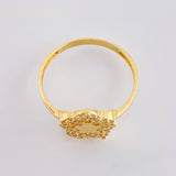 Star Flower Ring 2.15 g / T7 3/4 18K Yellow Gold
