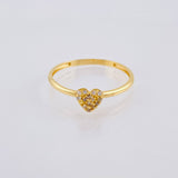 Dense Heart Ring 1.5gr / T7 / Yellow Gold 18K ©