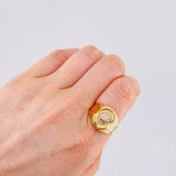 Anillo Corona Rx 3.7gr / T10 / Dos Oros Amarillo Blanco 18K