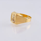 Anchor Frame Ring 3.55gr / T11 1/2 / Two 18K Yellow White Golds