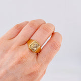 Anchor Frame Ring 3.55gr / T11 1/2 / Two 18K Yellow White Golds