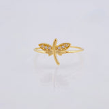 Dragonfly Ring 1.1 g / T6 1/4 Yellow Gold 18K