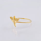 Anillo Libelula 1 g / T7 Oro Amarillo 18K