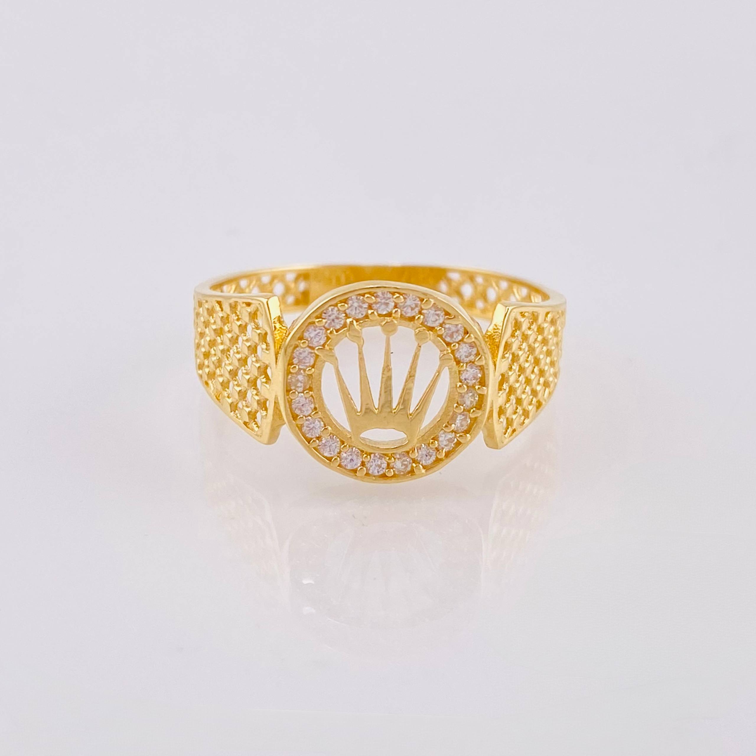 Anillo Corona Maya 2.25 g / T7 3/4 Oro Amarillo 18K
