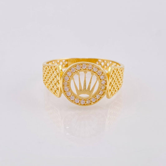 Anillo Corona Maya 2.25 g / T7 3/4 Oro Amarillo 18K