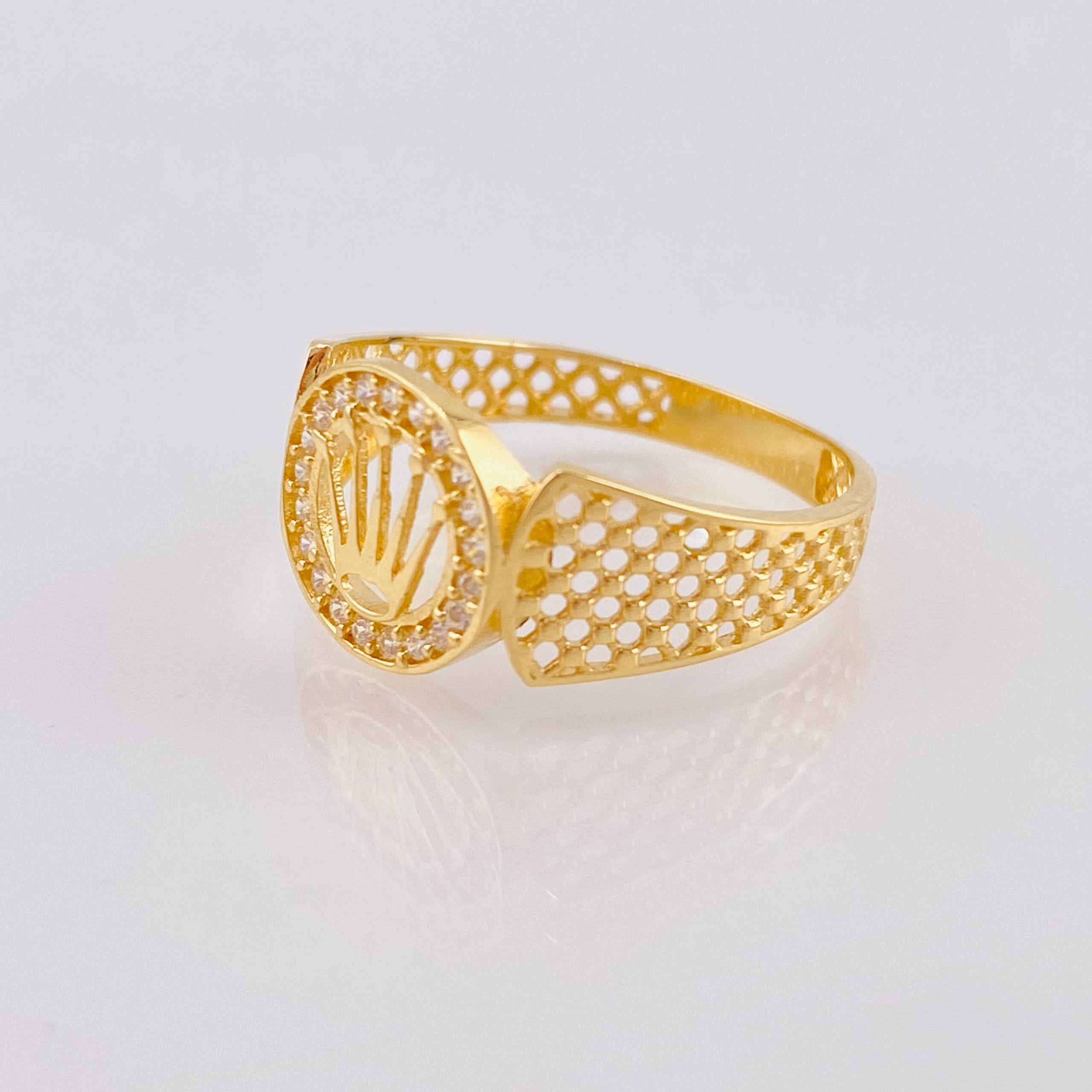 Anillo Corona Maya 2.05gr / T7 1/2 / Oro Amarillo 18K