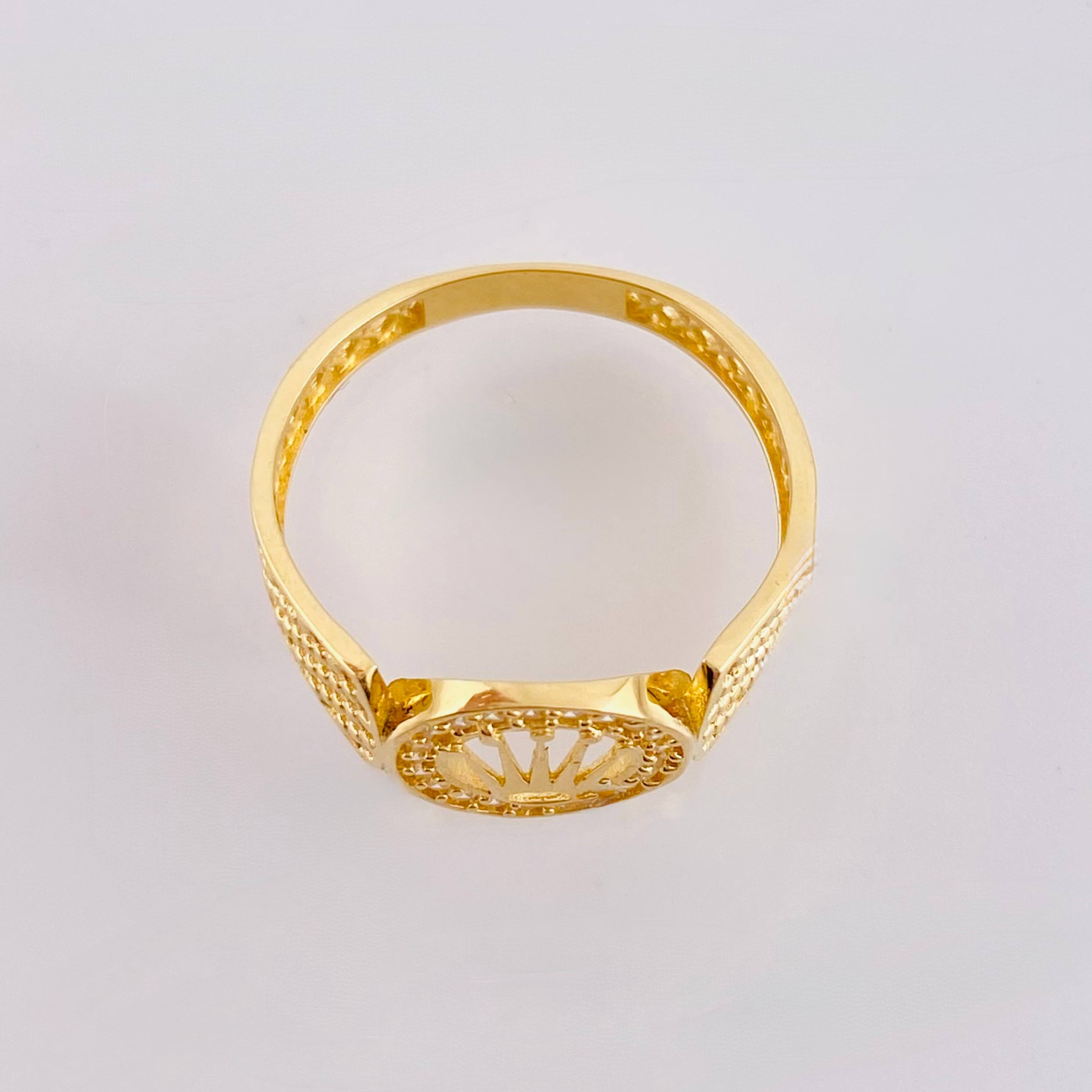 Anillo Corona Maya 2.05gr / T7 1/2 / Oro Amarillo 18K