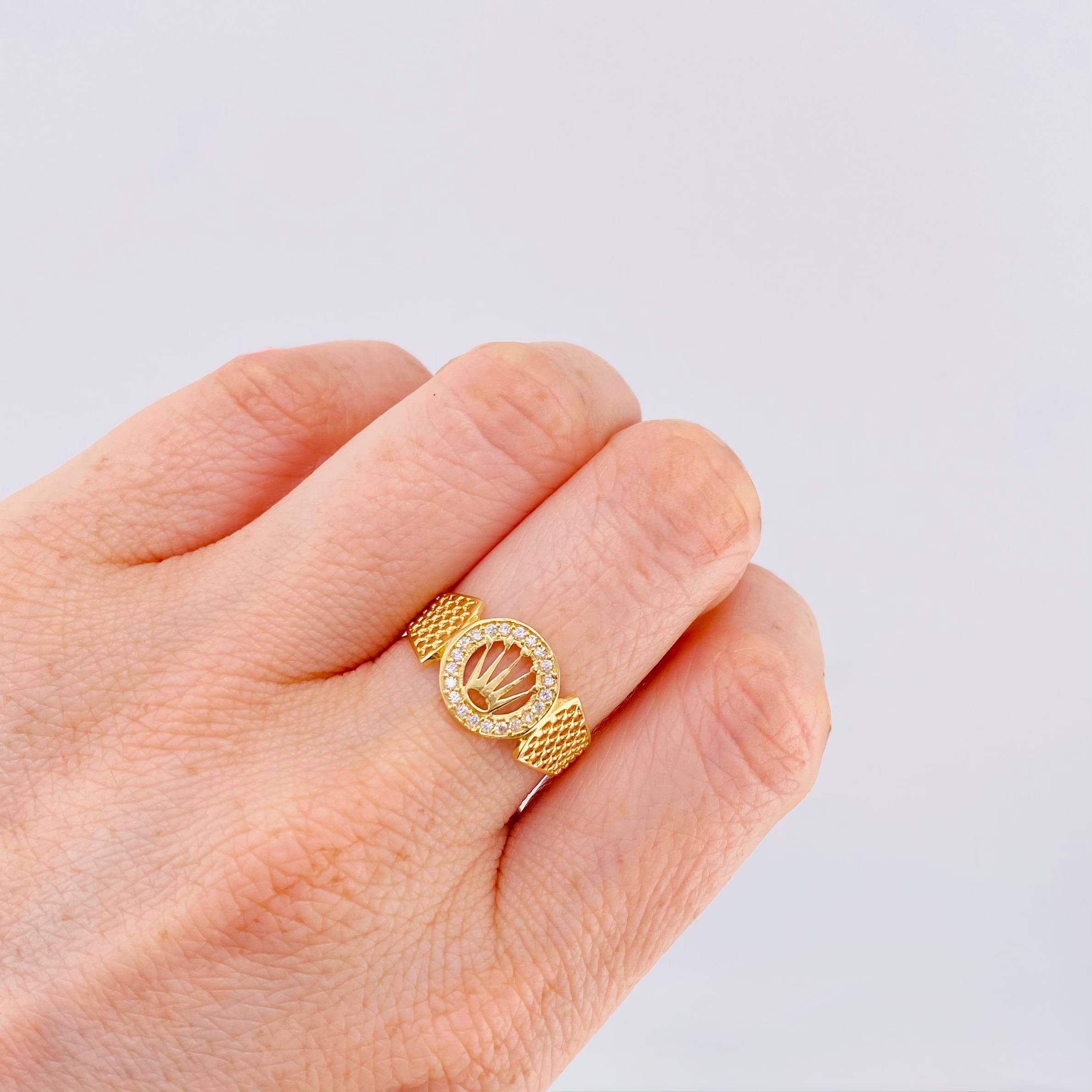 Anillo Corona Maya 2.05gr / T7 1/2 / Oro Amarillo 18K