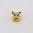 Herraje Emoji Diablo Cachos Negro 1.05gr / 1/4 in / Oro Amarillo 18K ©
