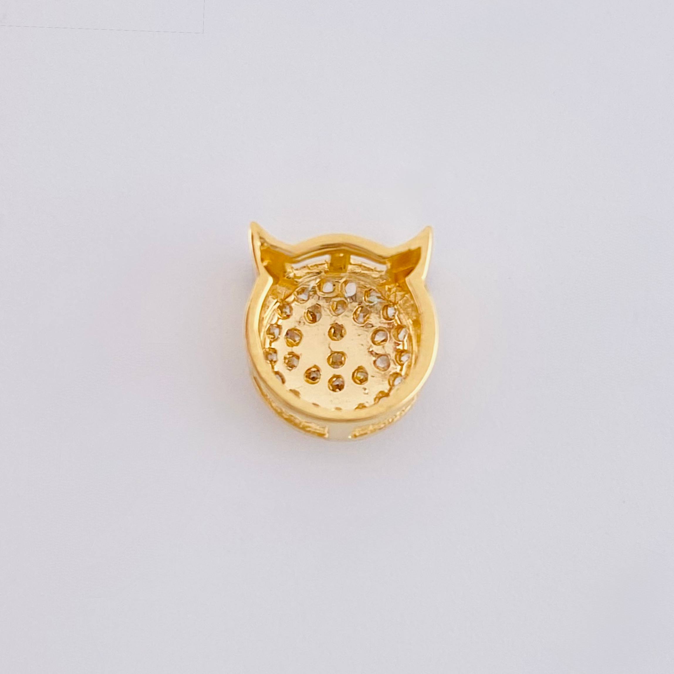 Herraje Emoji Diablo Cachos Negro 1.05gr / 1/4 in / Oro Amarillo 18K ©