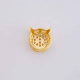 Herraje Emoji Diablo Cachos Negro 1.05gr / 1/4 in / Oro Amarillo 18K ©