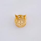 Herraje Emoji Diablo Cachos Rojos 1.05gr / 1/4 in / Oro Amarillo 18K *