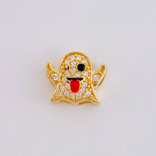 Herraje Emoji Fantasma  0.85gr / 1/4 in / Oro Amarillo 18K *