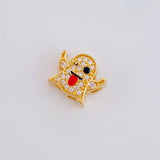 Herraje Emoji Fantasma  0.85gr / 1/4 in / Oro Amarillo 18K *