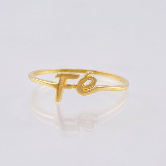 Anillo Fé 1.4 g / T5 1/4 Oro Amarillo 18K