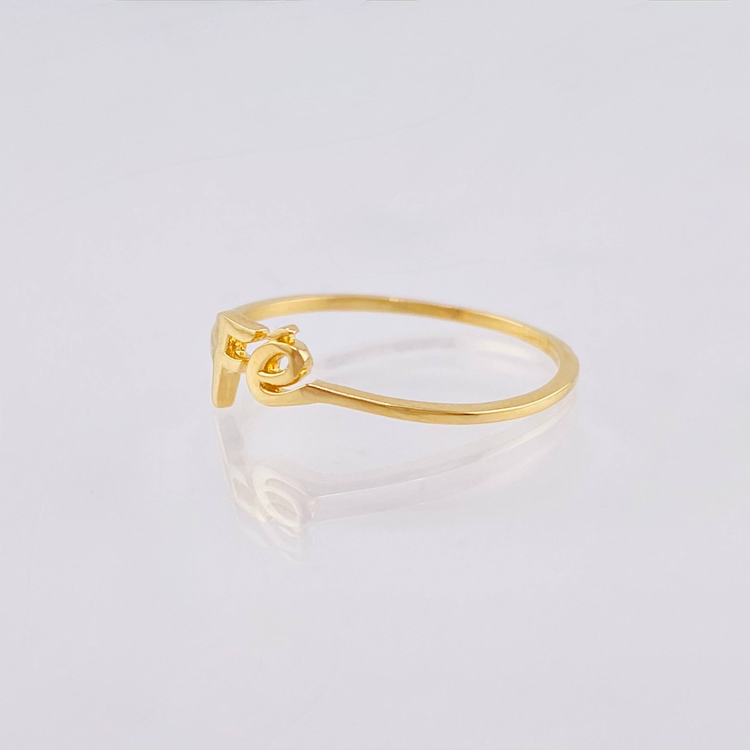 Faith Ring 1.35 g / T7 3/4 Yellow Gold 18K