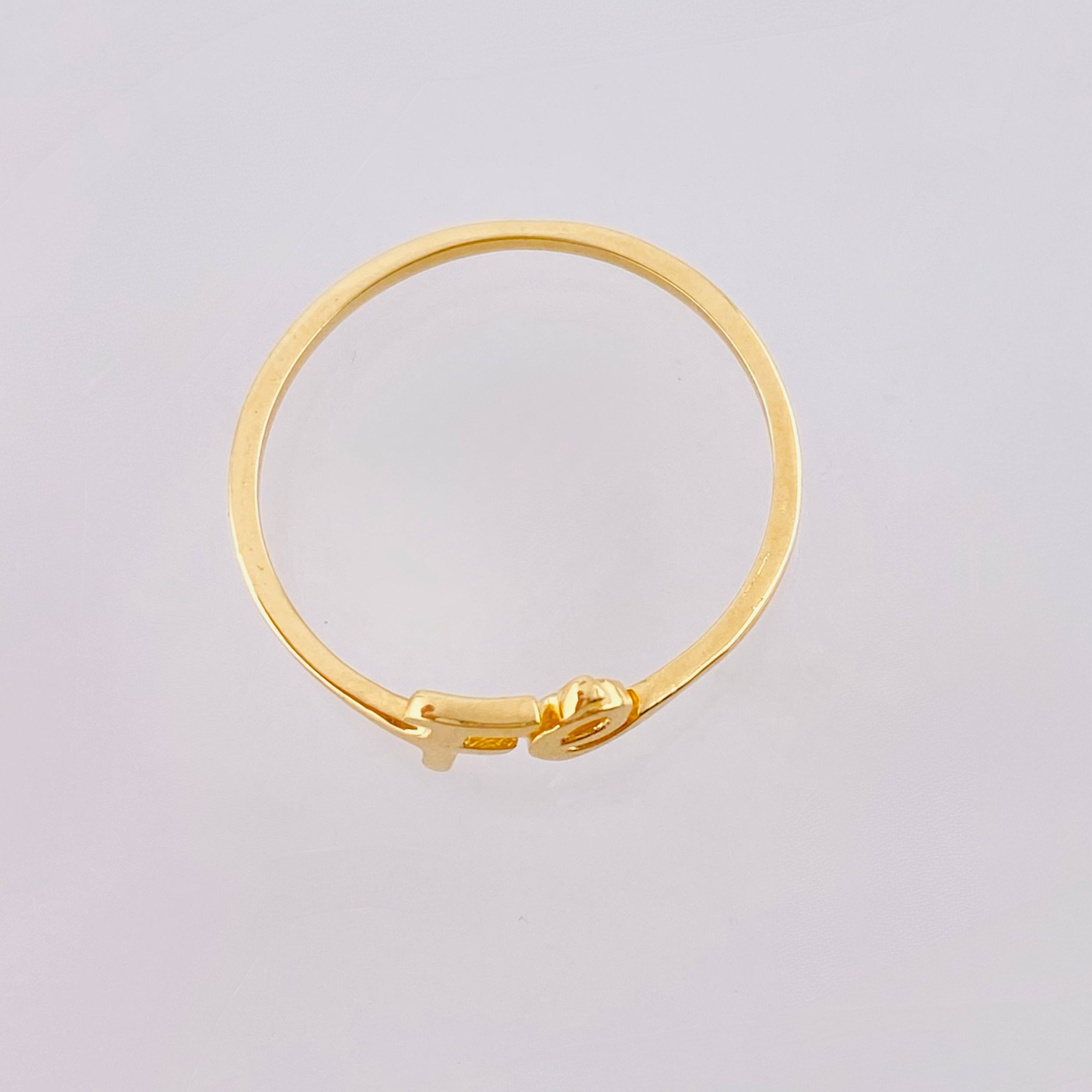 Faith Ring 1.35 g / T7 3/4 Yellow Gold 18K