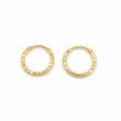 Candongas Aro Diamantado 0.4gr / 1/2 in / Oro Amarillo 18K
