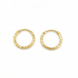 Candongas Aro Diamantado 0.4gr / 1/2 in / Oro Amarillo 18K