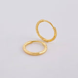 Candongas Aro Diamantado 0.4gr / 1/2 in / Oro Amarillo 18K