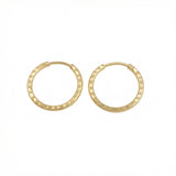 Candongas Aro Diamantado 0.65gr / 1/2 in / Oro Amarillo 18K