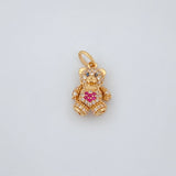 Pendant Bear Heart Articulated 2.7gr / 3/4 in / 18K Gold $