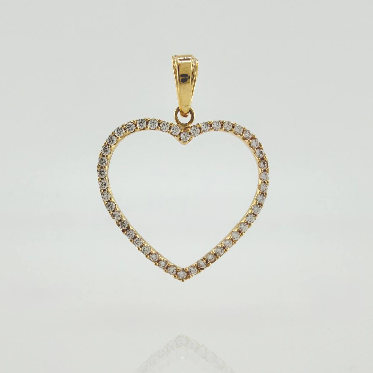 Heart Silhouette Pendant 1.55gr / 1 in / Yellow Gold 18K