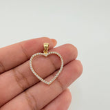 Heart Silhouette Pendant 1.55gr / 1 in / Yellow Gold 18K