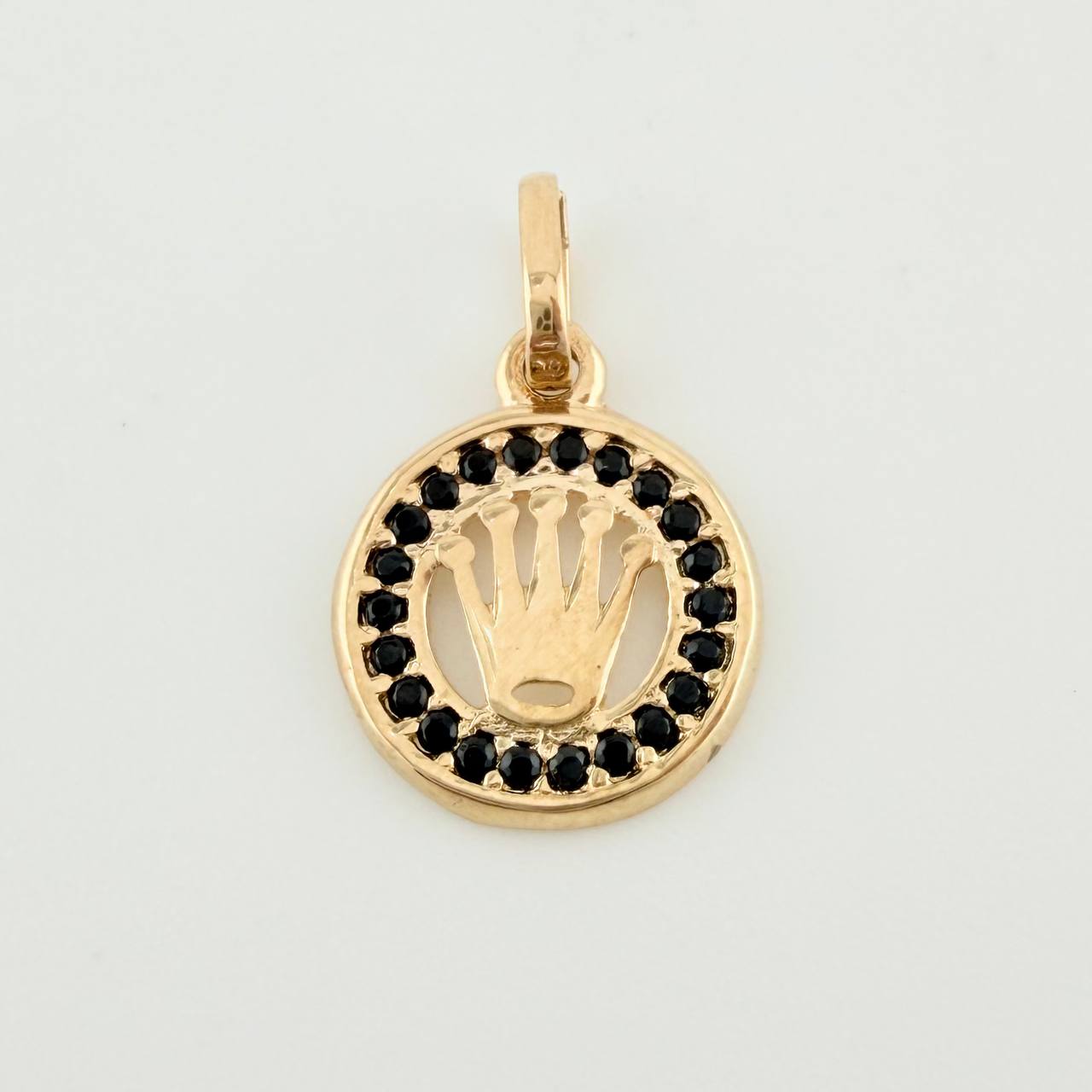 Crown Medal Pendant 1.05gr / 3/4 in / Yellow Gold 18K