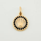 Crown Medal Pendant 1.05gr / 3/4 in / Yellow Gold 18K